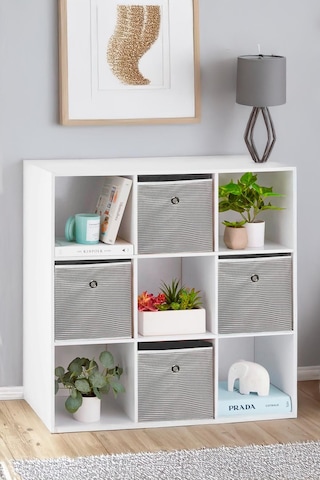 2 Adet Çok Amaçlı Raf Organizer Saklama Kutusu 30 X 30 X 3 Kumaş 30 X 30 Gri Tr Diğer