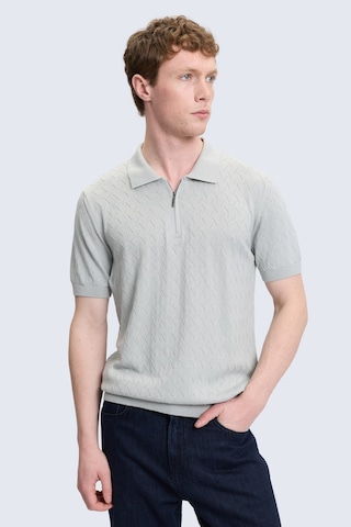 Hatemoğlu Gri Regular Fit Polo Yaka Pamuklu Tişört