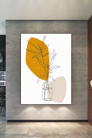 Vazoda Çiçek Minimalist Sanatsal Kanvas Tablo 50 x 70