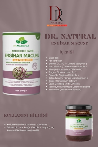 Dr. Natural Enginar Macunu Pekmez ve Bal Katkılı Bitkisel Macun 240 G