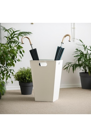 Terraguard Metal Şemsiyelik Paslanmaz - 35.5cm Kıvırcık Paspas Dahil Beyaz Diğer
