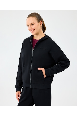 Skechers W Essential Full Zip Sweatshirt Kadın Siyah Sweatshirt S2610016-3817 Siyah