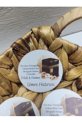 Umre Hediyelik Mdf Magnet Kişiye Özel 20li Çok Renkli