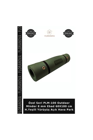Özel Seri Plm-100 Outdoor Minder 8 Mm Ebad 60x180 Cm H.yeşili Yürüyüş Açık Hava Park Yeşil