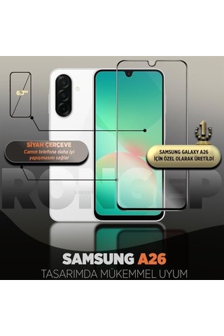 Galaxy Uyumlu A26 İçin Ekran Koruyucu 9h Sertlikte Anti-static Temperli Cam A26 Ekran Görüntü Ve Dokunmayı Etkilemeyen Çizik Ve Darbelere Karşı A26 Ekran Koruyucu