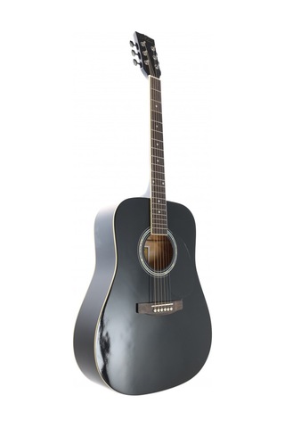Almira F650n-bk Siyah Akustik Gitar Mat Siyah Sap Parlak Gövde