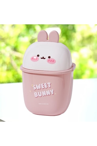 Homyl Sevimli Masaüstü Sepeti Vanity Ev Mutfak Için Beyaz Beyaz