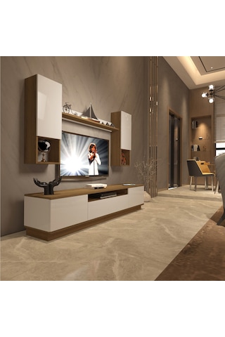 Decoraktiv Trendstyle 5das Mdf Tv Ünitesi Tv Sehpası Pera - Beyaz