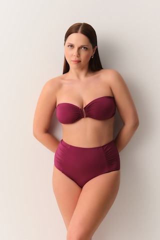 Suwen Metal Aksesuarlı Straplez Bikini Üst Sbn26540c1283 Bordo