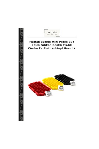 Mutfak Buzluk Mini Petek Buz Kalıbı Silikon Renkli Pratik Çözüm Ev Aleti Kokteyl Hazırlık Çok Renkli