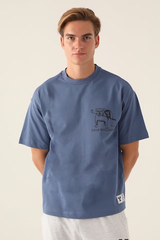 Yale Buldogs İndigo Erkek T-shirt 5274-42827 Mavi