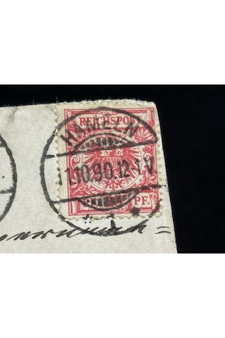 Deutsches Reich 1890 Yılında Alman İmparatorluğu Döneminde Postadan Geçmiş Zarf Reichspost 10 Pfennig Pullu
