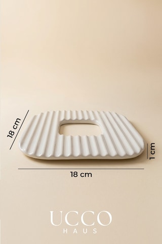 Porselen Nihale Çaydanlık Demlik Tencere Bardak Altlığı 18 Cm Isıya Dayanıklı Sunumluk Beyaz Nihale