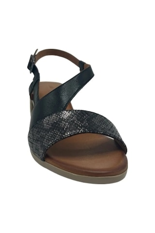 Kemal Tanca 852 807 Kadın Sandalet 56811 Sıyah Yılan