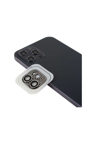 Apple Uyumlu iPhone 12 Mini Zore Cl-08 Kamera Lens Koruyucu Siyah