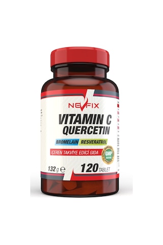 Nevfix C Vitamini Resveratrol Aserola Kuersetin 120 Tablet