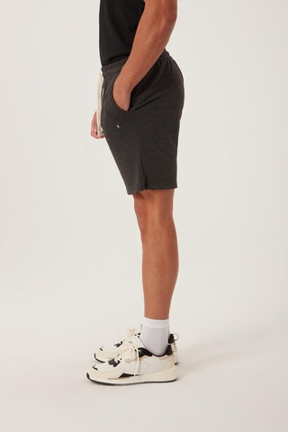 Erkek Golf Nakışlı 2 Iplik Şort Antrasit