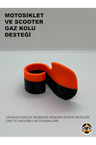 Motosiklet El Gazı Bilek Rahatlatıcı Siyah Gaz Kolu Tutucu Hız Sabitleyici Gaz Kelepçesi Turuncu