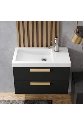 Turavit İda Dikdörtgen Etajer Uyumlu Beyaz Lavabo 28x45 Cm Id0703 Beyaz