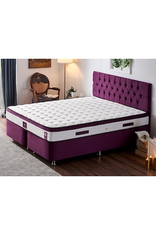 Nironyatak Niron Violet Yatak Seti 180X200 Cm Çift Kişilik Yatak Baza Başlık