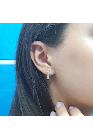 Lova Pırlantalı Nilüfer Halka Küpe - 3010027