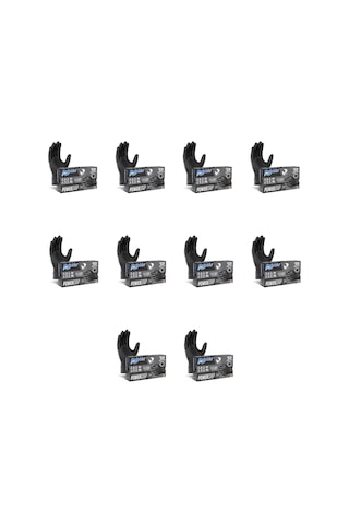 Dolphin Nitril Powergrip Ekstra Kalın Elmas Dokulu Eldiven Siyah Xl Büyük Boy - 50'li 10 Paket