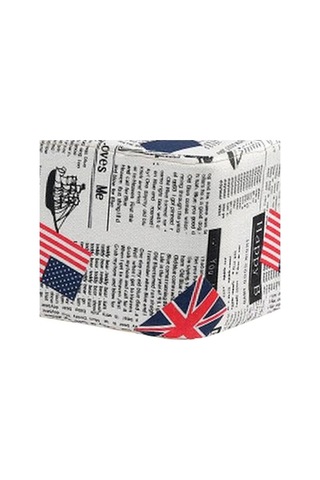 Flybuy Ud Tabure Renkli Pamuk Keten Koltuk, 28x28x18cm Çok Renkli