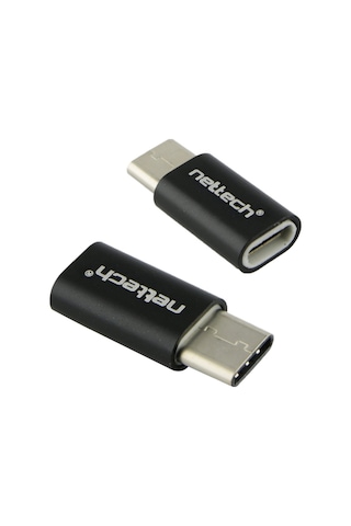 Nettech Micro Usb To Type-c Dönüştürücü Siyah Siyah