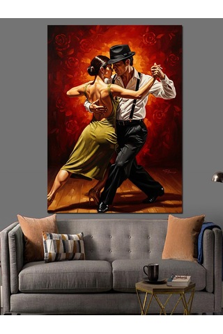 Aşkın Dansı Tango Portresi Dekoratif Kanvas - Mdf Ahşap Tablo