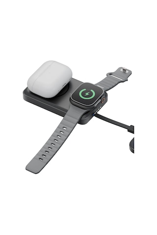 Energea Magpac Pro 35s 10.000 Mah 35w Type-c Dahili Kablolu 15w Qi2 Telefon Saat Magsafe Powerbank Siyah