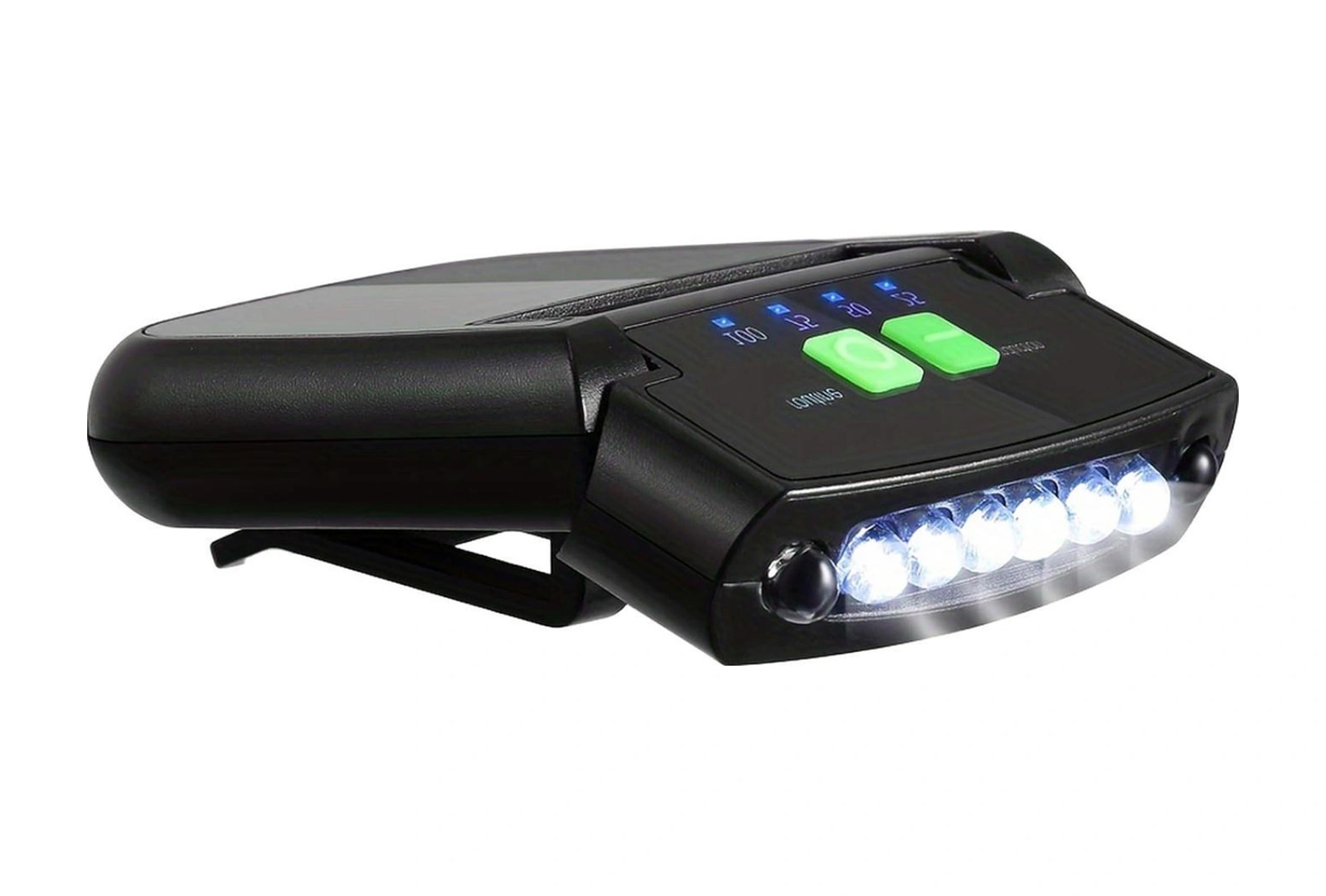 Dofolink Usb Şarjlı 6 Led'li Sensörlü Şapka Feneri - 30m Işık Aralığı, Su Geçirmez, 6-12 Saat Kullanim Süresi, Siyah Siyah