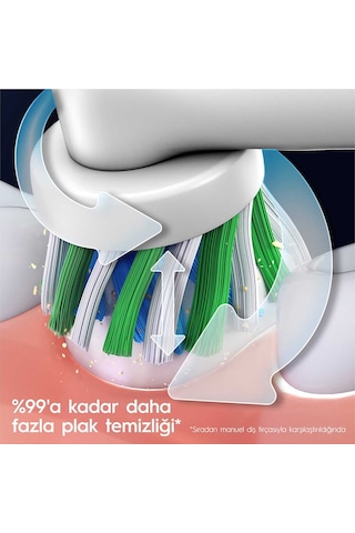 Oral-B Pro 3500 Elektrikli Beyaz Diş Fırçası + Seyahat Kabı