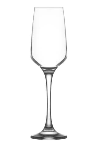 LAV Lal Cam Şampanya Kadehi 6'lı 230 ml Ayaklı (Kahve Yanı/Kokteyl Bardağı)