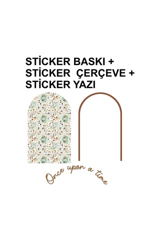 Kk Swords Dinozor,yol, Araçlı Duvar Sticker, Erkek Çocuk/bebek Odası Dekoru, Yapışkan Yazı Ve Çerçeve, Hediye