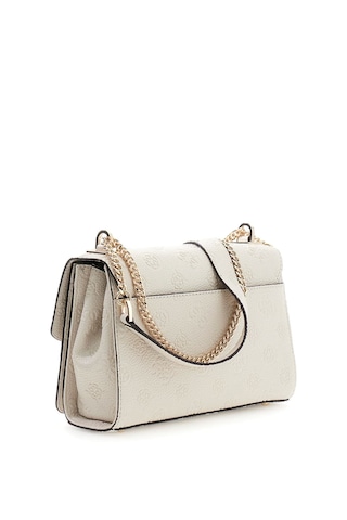 Guess Cresidia 4g Ve Peony Logolu Mini Çapraz Çanta Bej