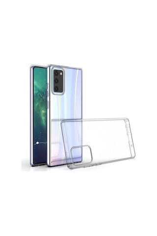 Galaxy Note 20 Kılıf Zore Şeffaf Ince Ve Esnek Süper Silikon Renksiz