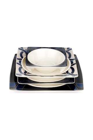 Schafer Glamor Blue Line Yemek Takımı-60 Parça-mavi