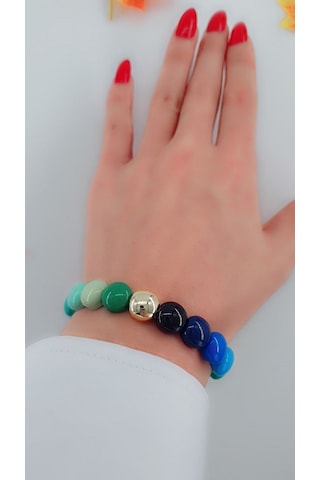 Bhs Life Kadın Lastikli Tasarım Karışık Renkli Bileklik 2 Çok Renkli