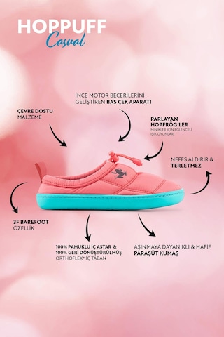Hoppuff Casual Dinamik Pembe Barefoot Çocuk Ayakkabı