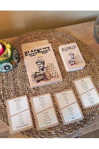 Blacklist Yasaklı Kelime Oyunu Tarih Kese Hediyeli 50 Kart Eğlenceli & Öğretici Grup Oyunu