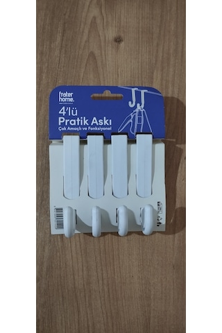 4'lü Pratik Askı Beyaz