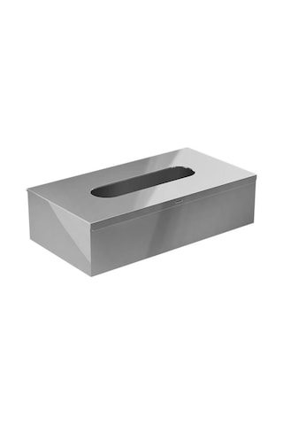 Mendil Kutusu, 25xh7.3x13cm - Parlak Paslanmaz Çelik Parlak Paslanmaz Çelik