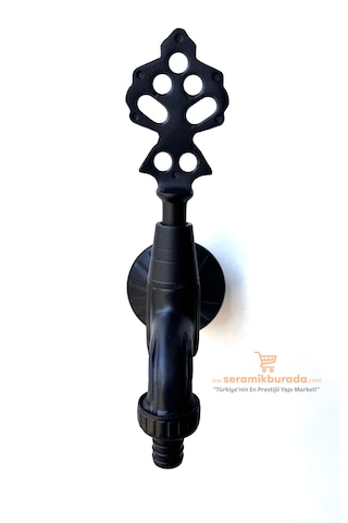 İkili Osmanlı Musluğu Rakorlu Siyah Siyah