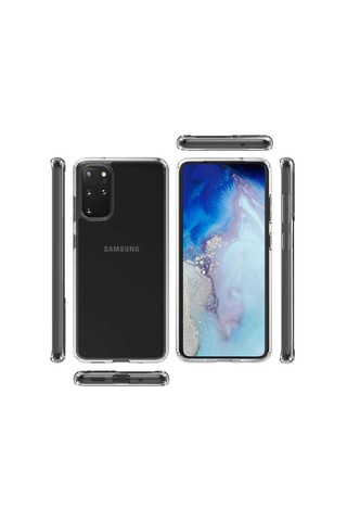 Galaxy S20 Plus Kılıf Zore Coss Şeffaf Sert Silikon Kılıf Renksiz
