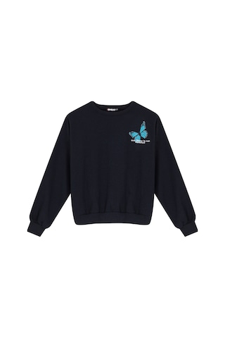 Kadın Kelebek Baskılı Oversıze 2iplik Sweatshırt 69280 001