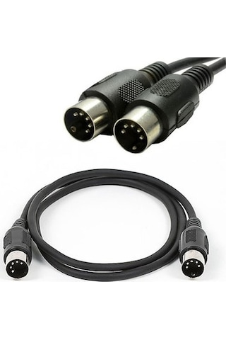 1.5 Metre Midi Kablo Mıdı To Mıdı 5  Pin Klavye Kablosu