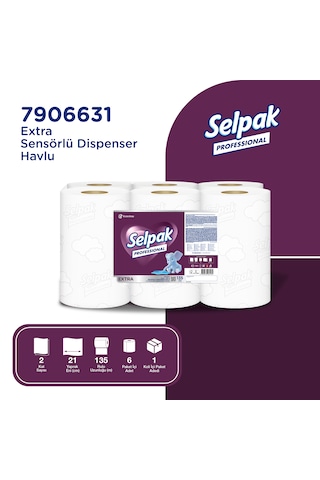 Selpak Professional Extra Sensörlü Havlu, 21 Cm, 135 Metre