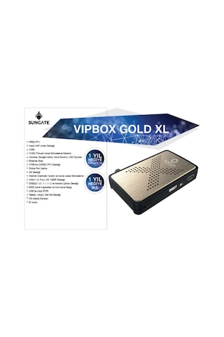 Sungate Vipbox Gold Xl Full Hd Ip Uydu Alıcısı Sungate Xl
