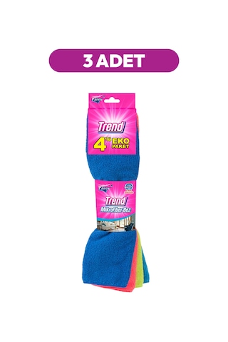 Trend Mikrofiber 4'lü Açık Temizlik Bezi Üçlü Paket Diğer