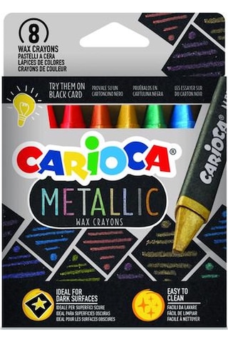 Carioca Metallic Maxi Yıkanabilir Pastel Boya 8'li